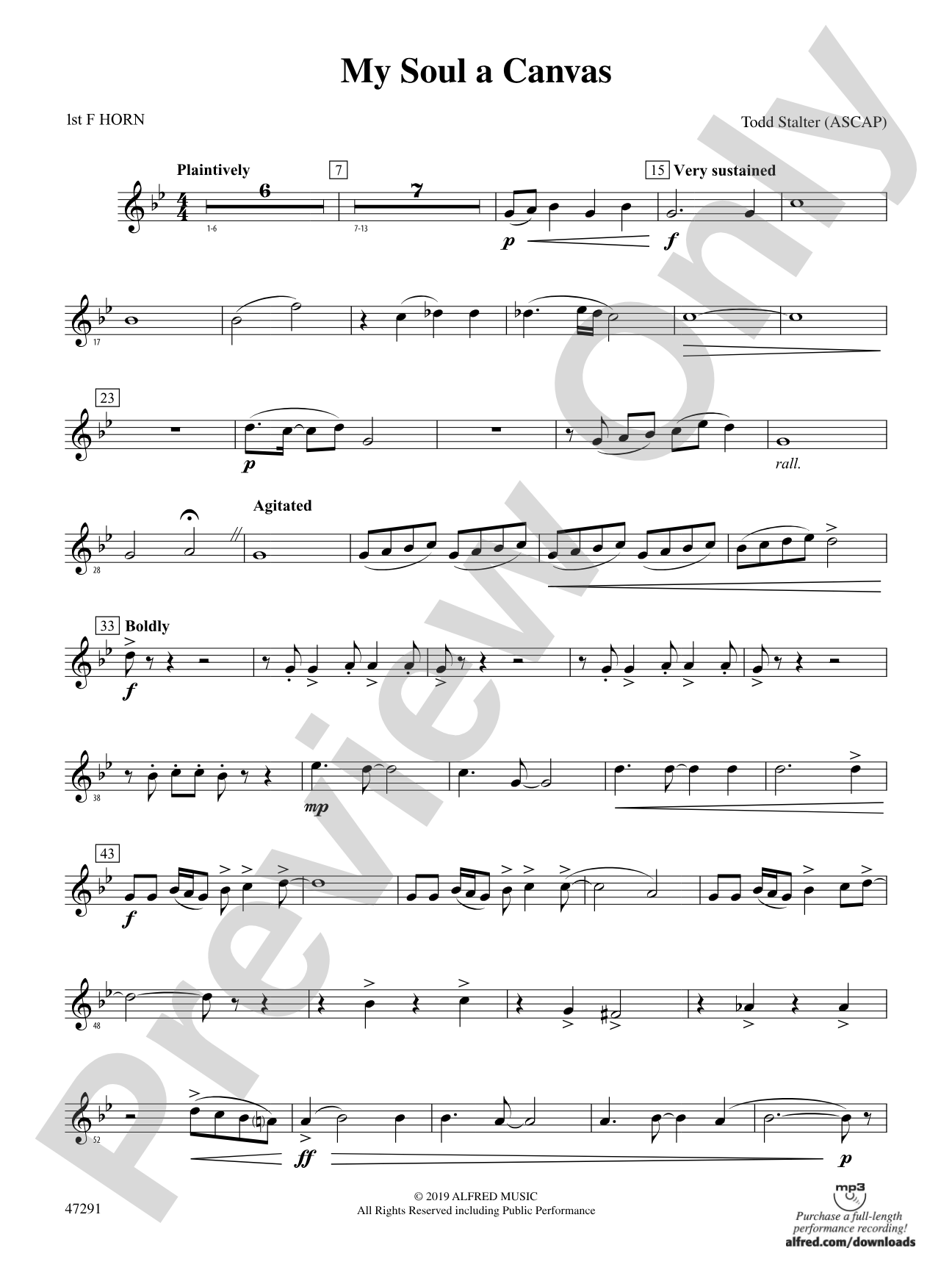 My Soul a Canvas: 1st F Horn
