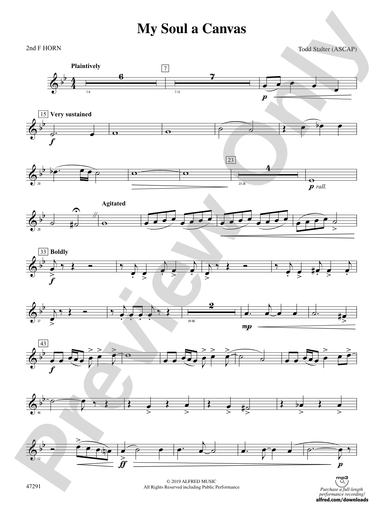 My Soul a Canvas: 2nd F Horn