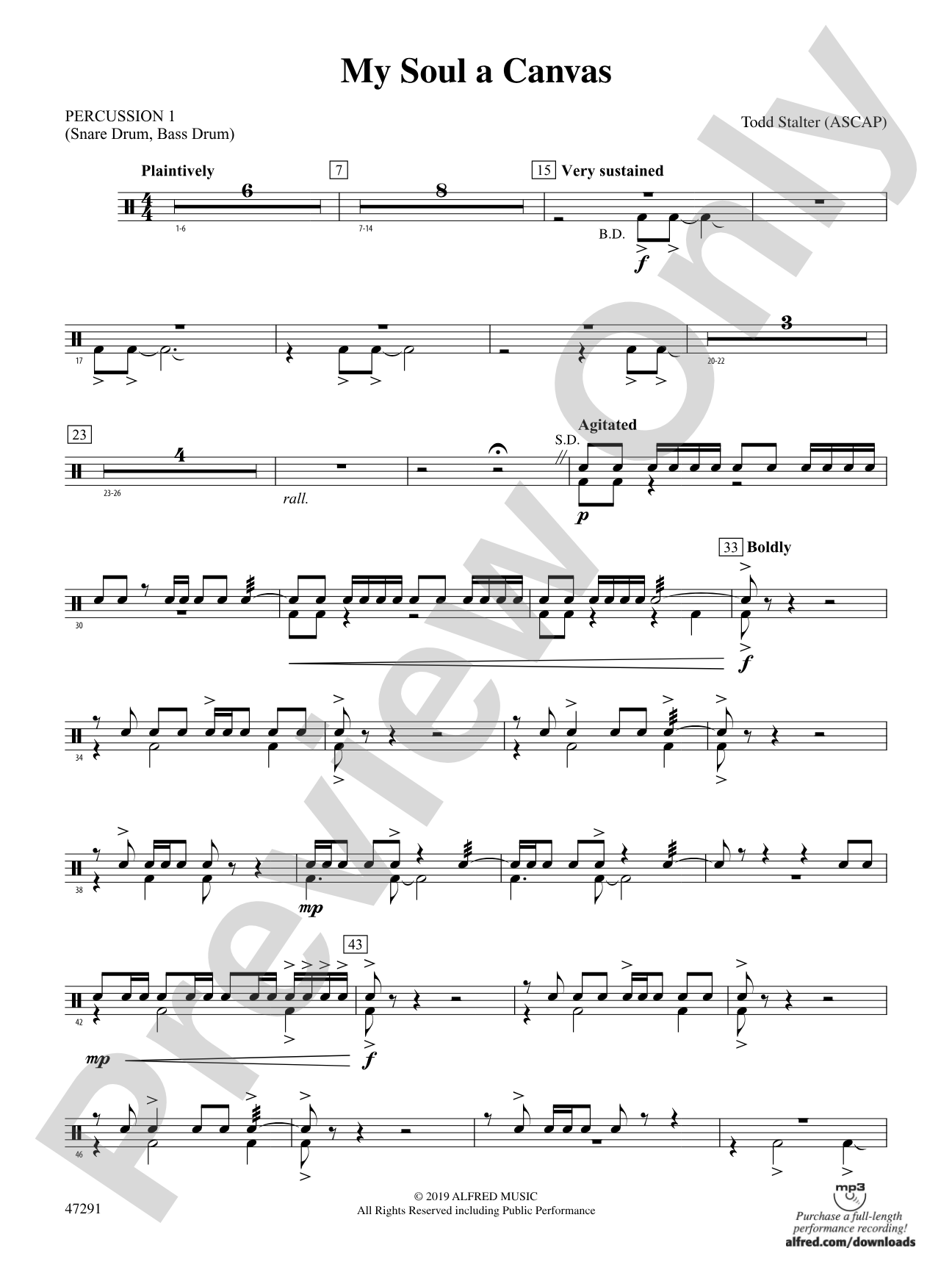 My Soul a Canvas: 1st Percussion