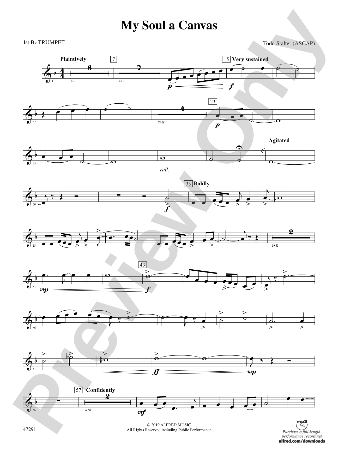 My Soul a Canvas: 1st B-flat Trumpet