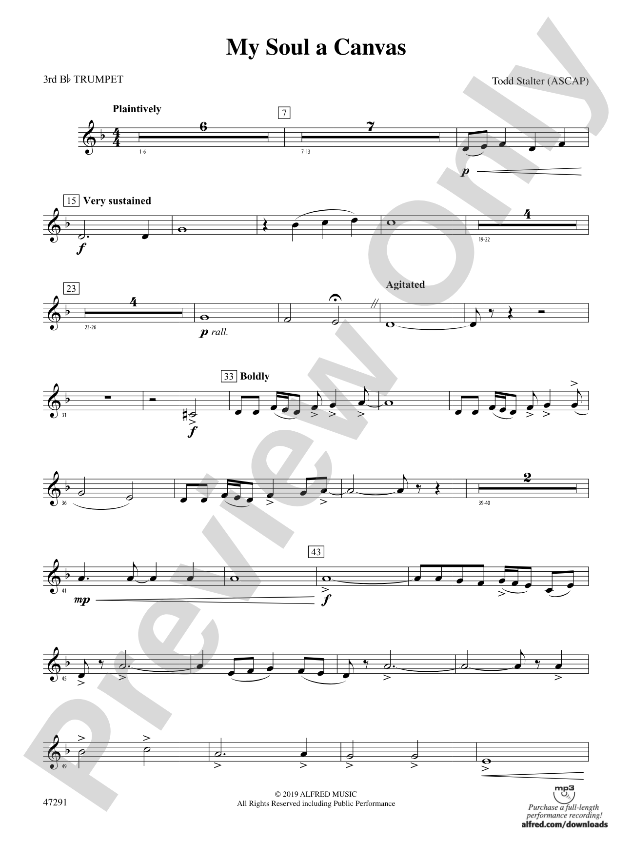 My Soul a Canvas: 3rd B-flat Trumpet