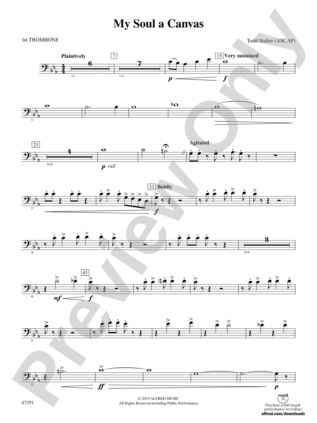 My Soul a Canvas: 1st Trombone