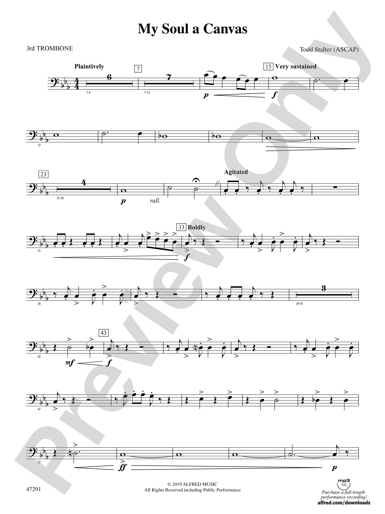 My Soul a Canvas: 3rd Trombone
