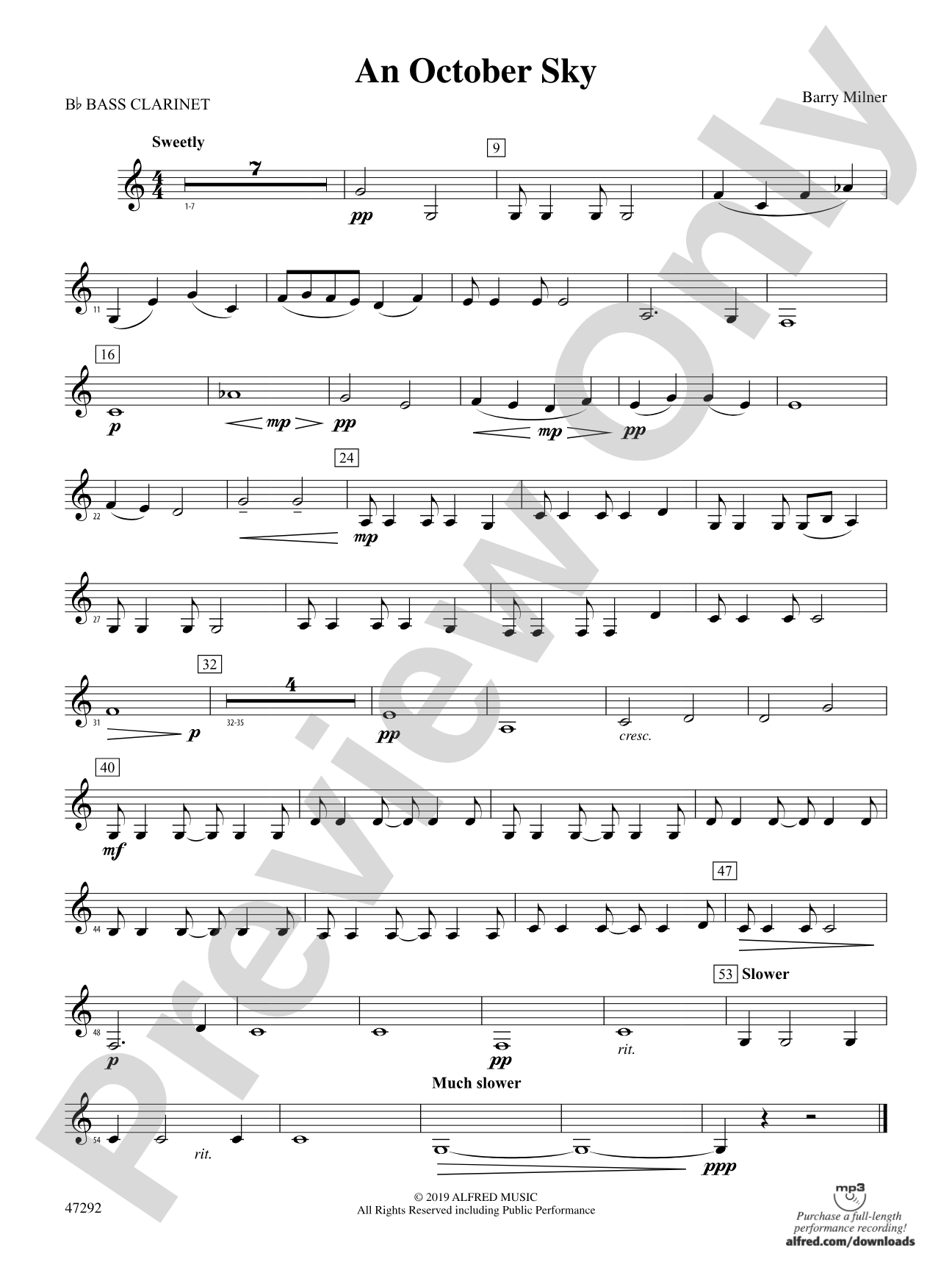 An October Sky: B-flat Bass Clarinet