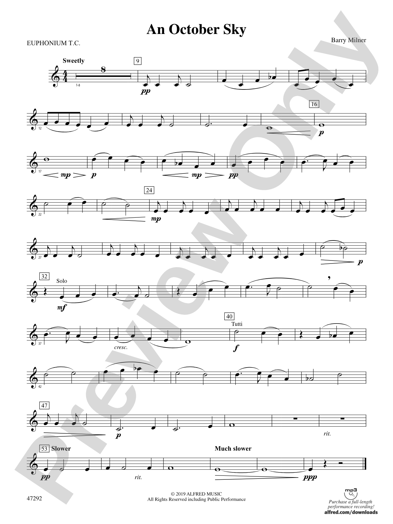 An October Sky: Baritone T.C.