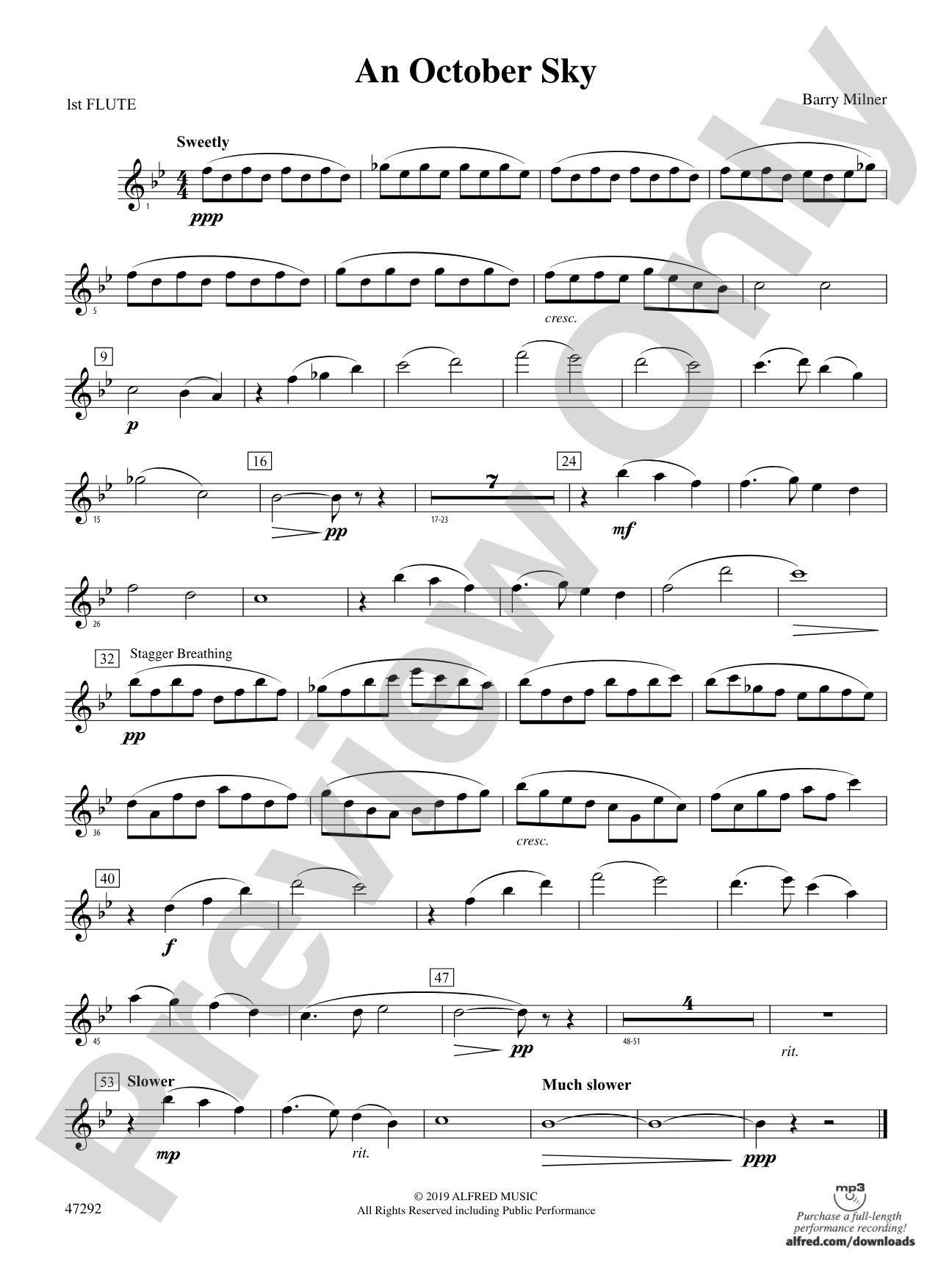 An October Sky: Flute
