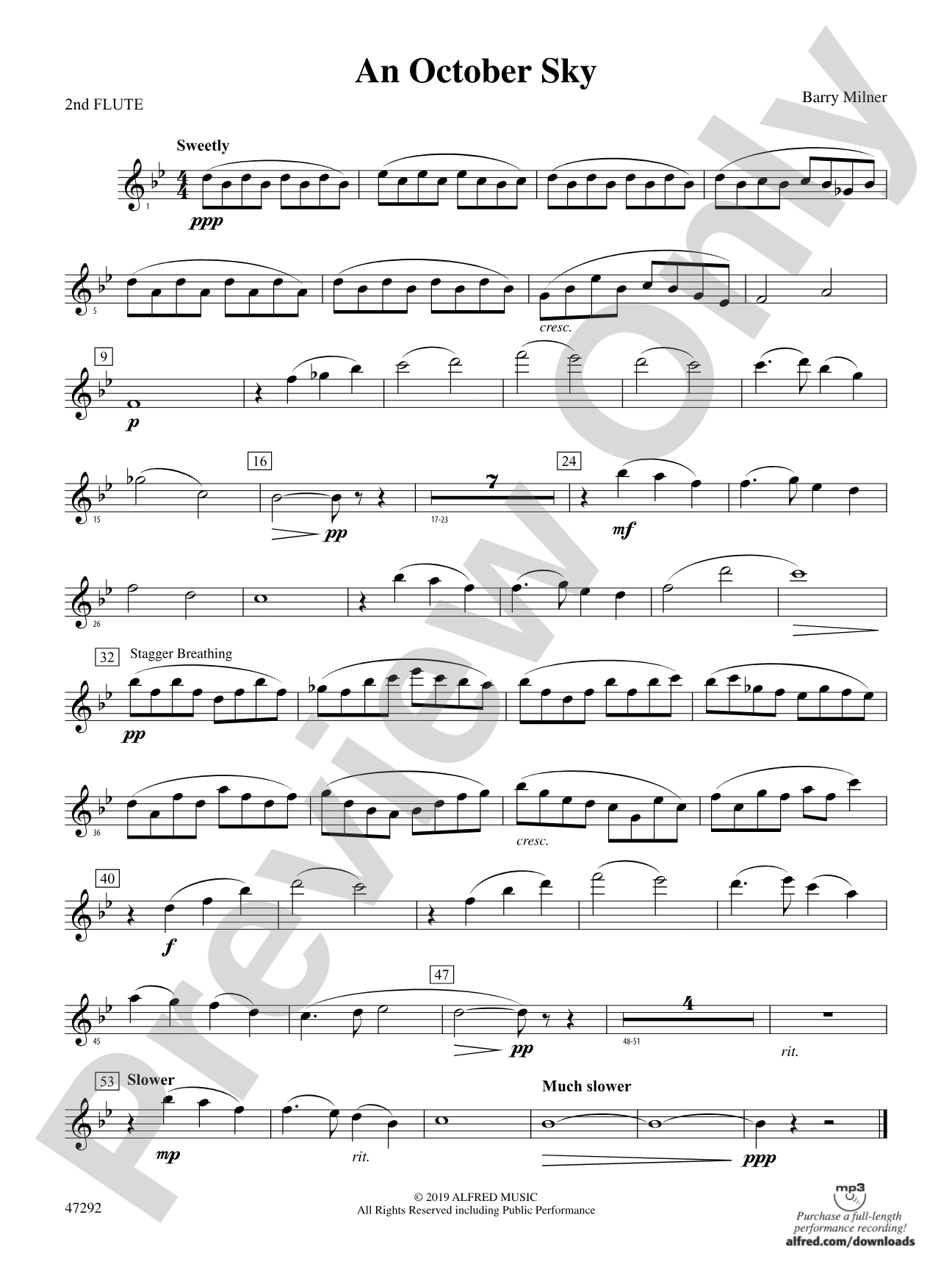 An October Sky: 2nd Flute