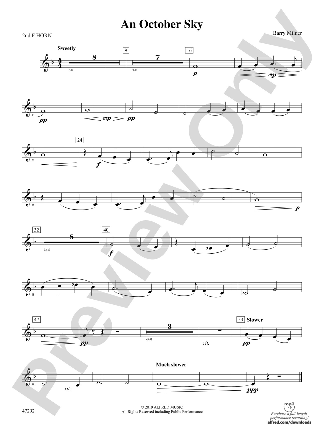 An October Sky: 2nd F Horn