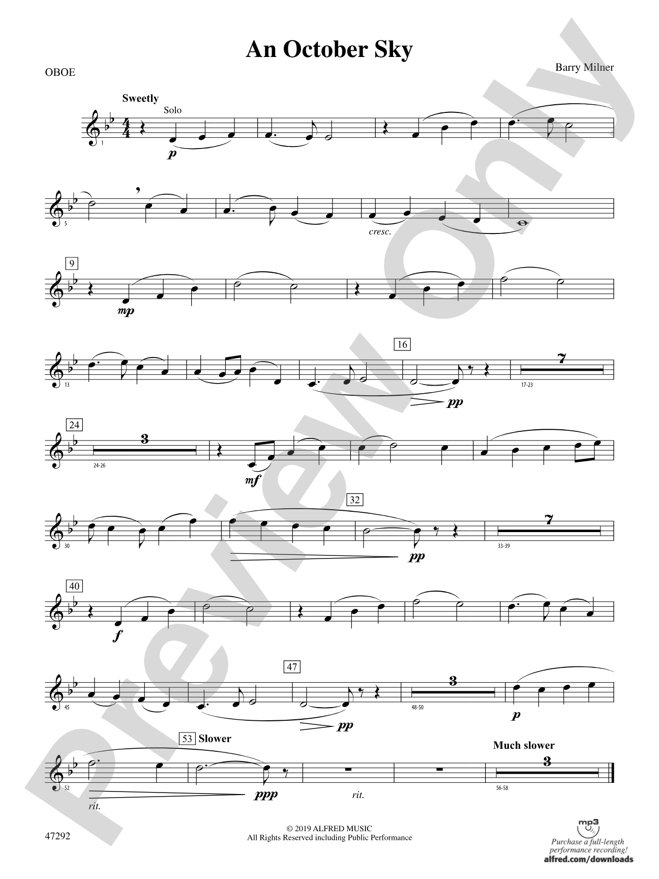 An October Sky: Oboe