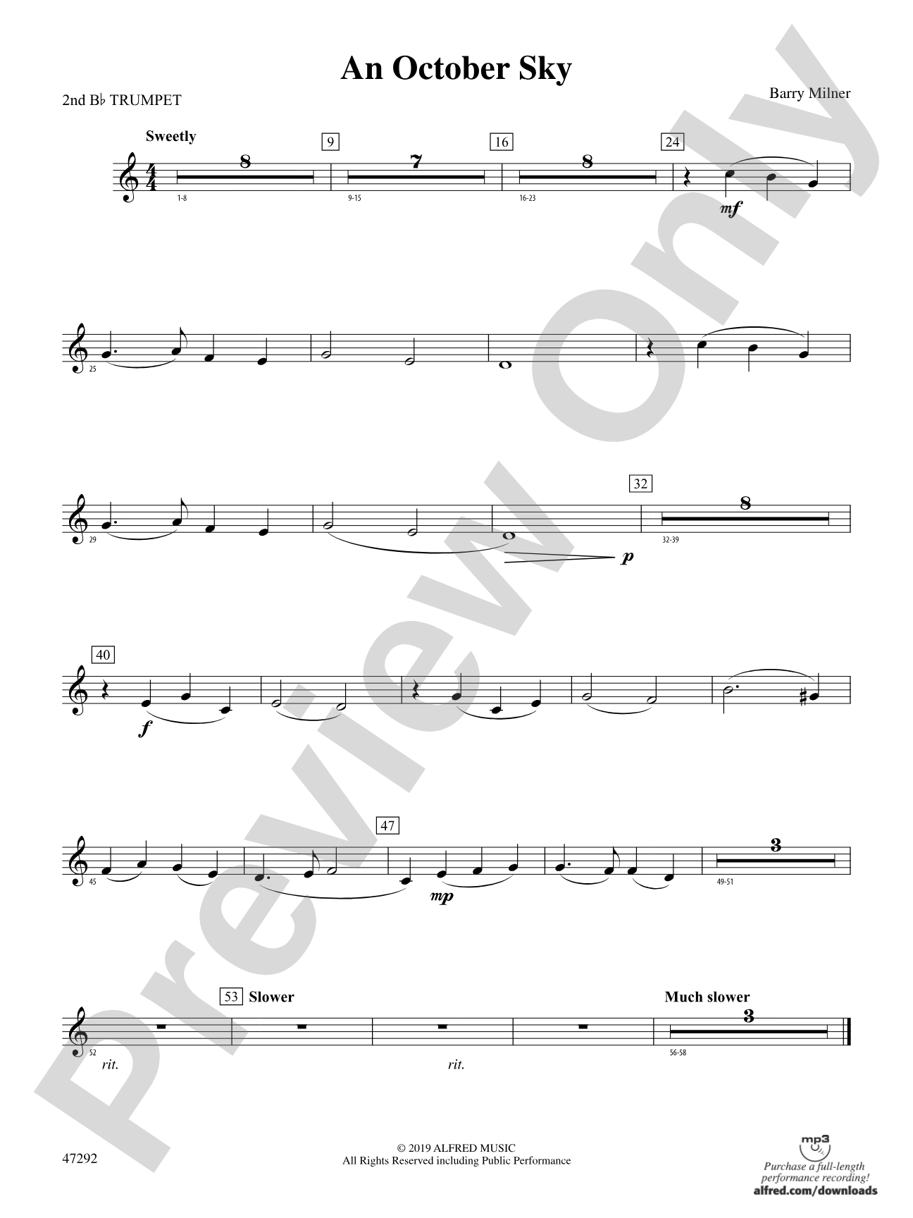An October Sky: 2nd B-flat Trumpet