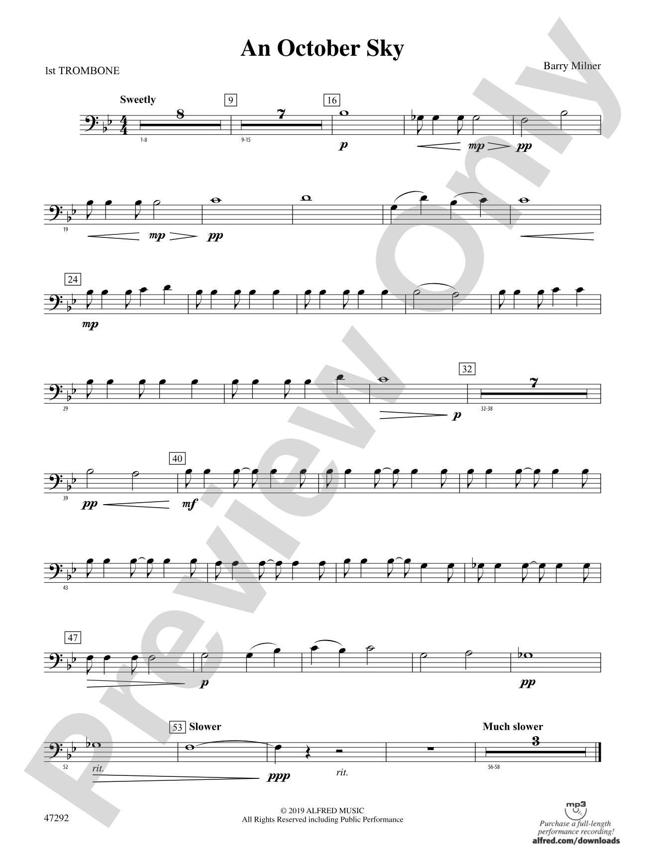 An October Sky: 1st Trombone