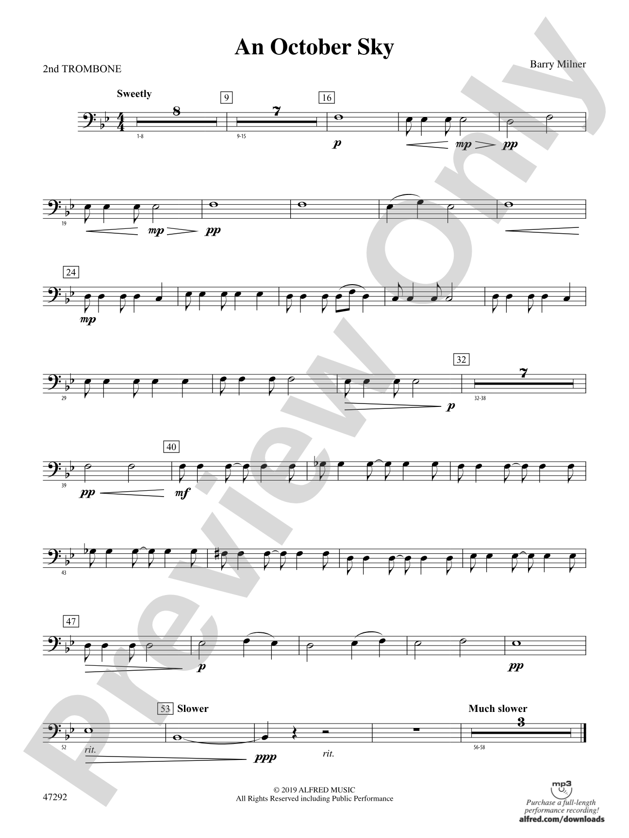 An October Sky: 2nd Trombone