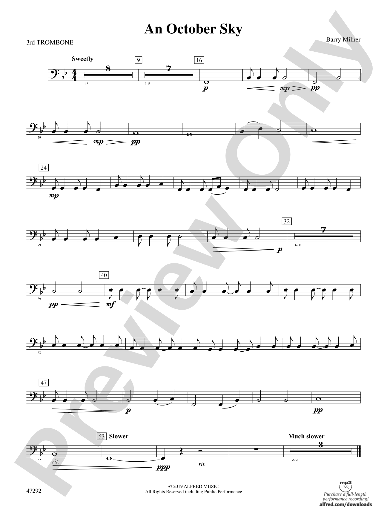 An October Sky: 3rd Trombone