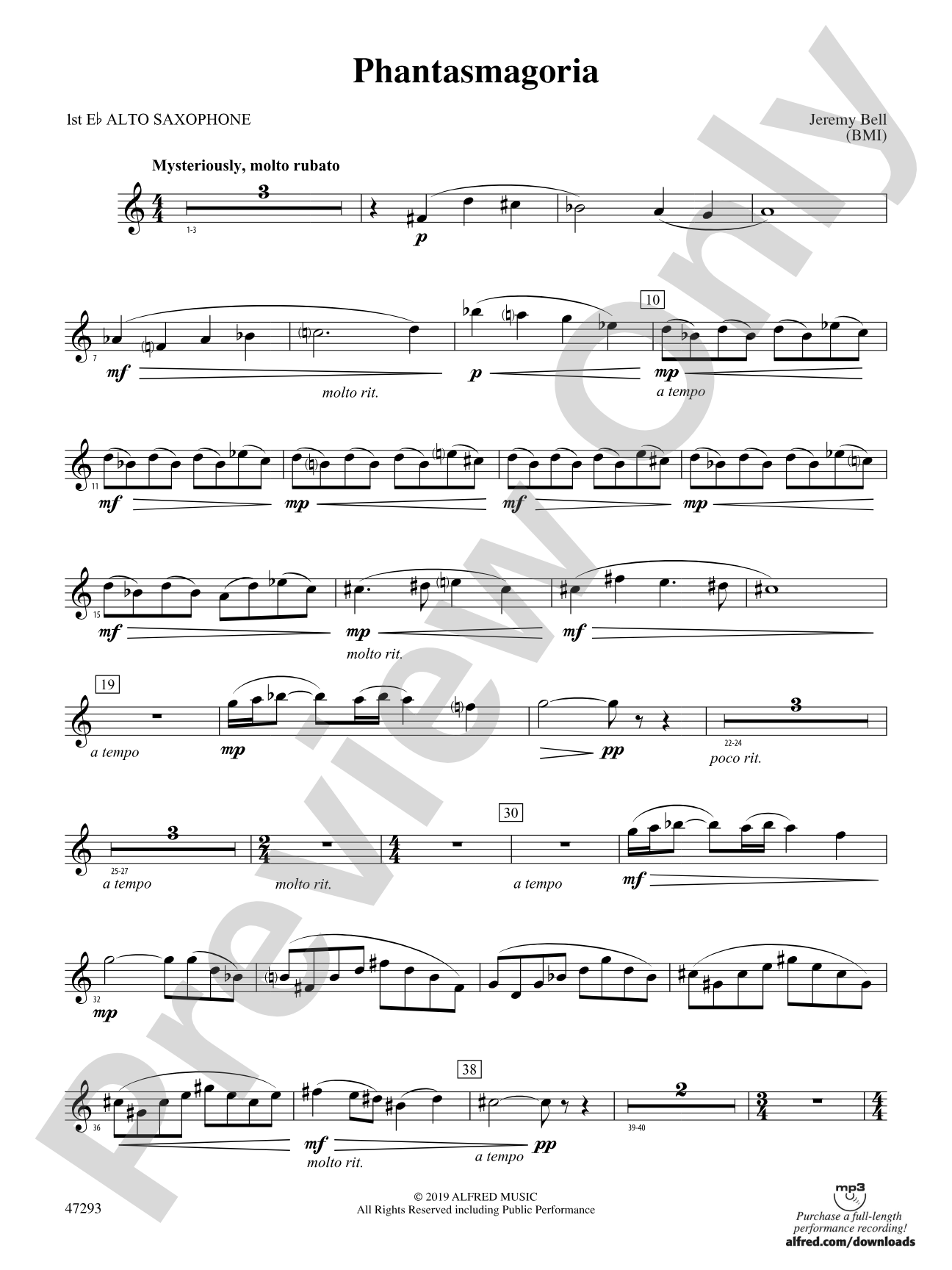 Phantasmagoria: E-flat Alto Saxophone