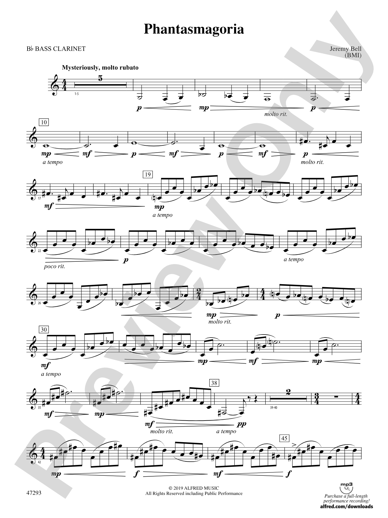 Phantasmagoria: B-flat Bass Clarinet