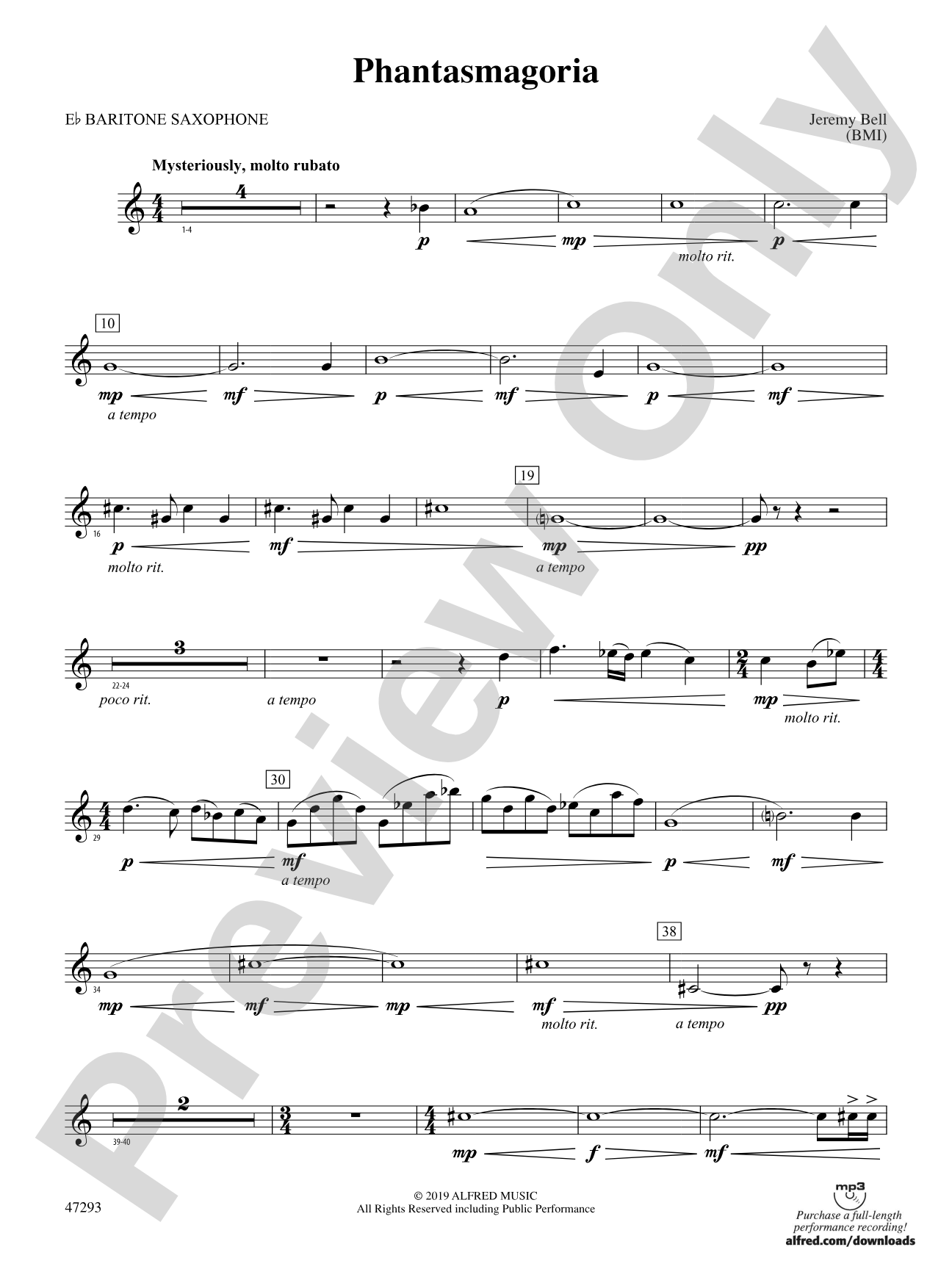 Phantasmagoria: E-flat Baritone Saxophone