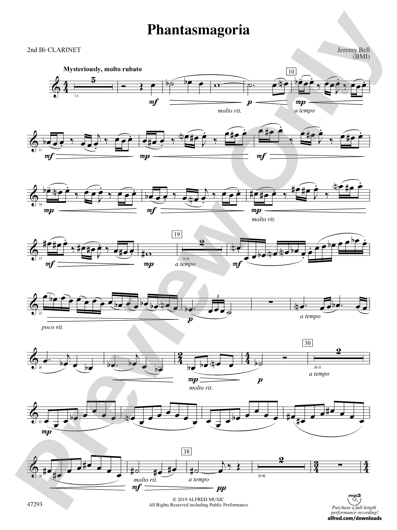 Phantasmagoria: 2nd B-flat Clarinet