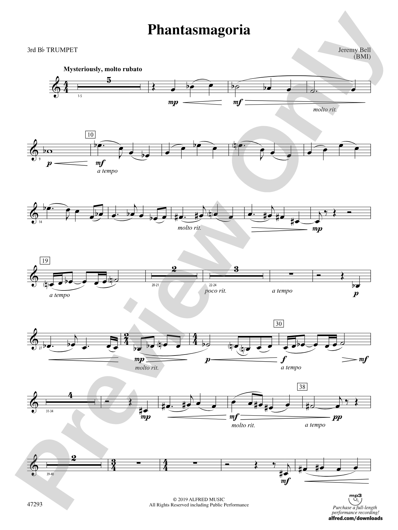Phantasmagoria: 3rd B-flat Trumpet