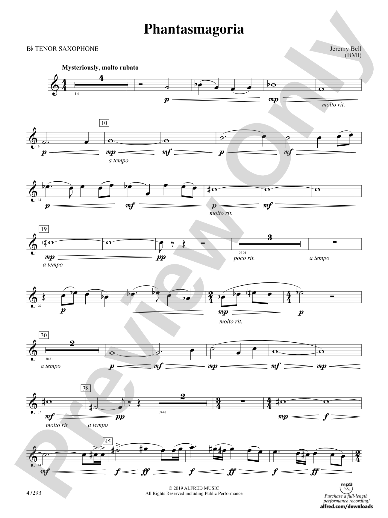 Phantasmagoria: B-flat Tenor Saxophone