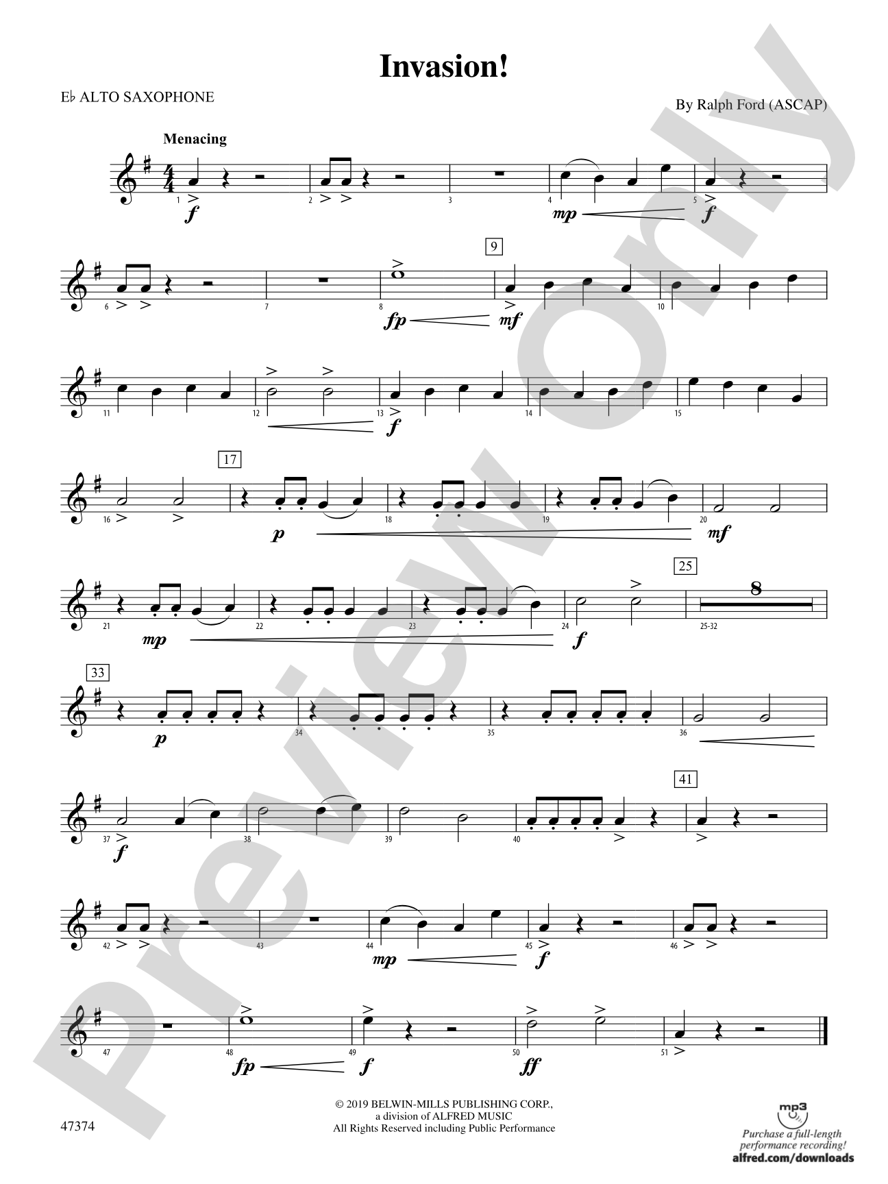 Invasion!: E-flat Alto Saxophone