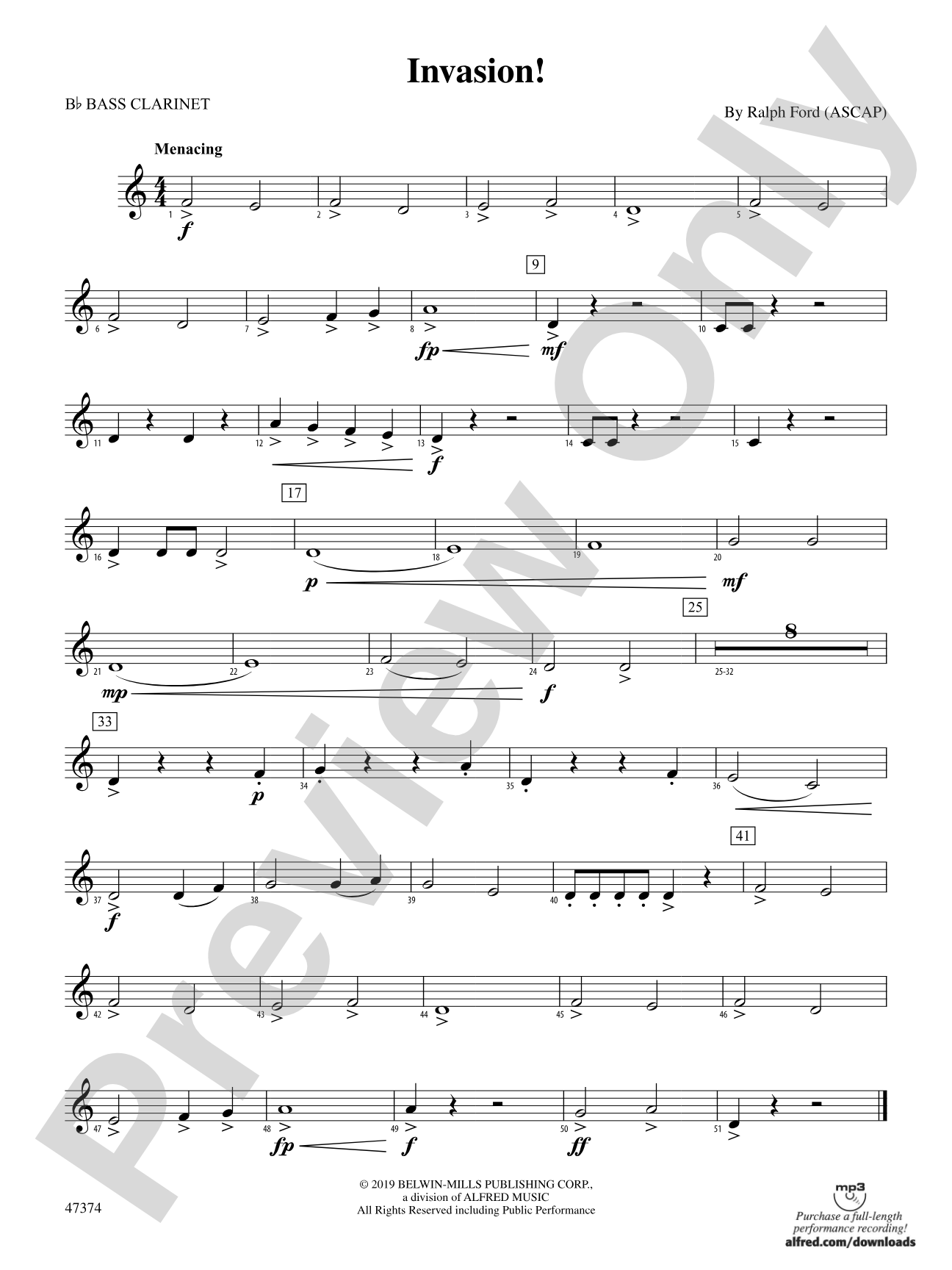Invasion!: B-flat Bass Clarinet