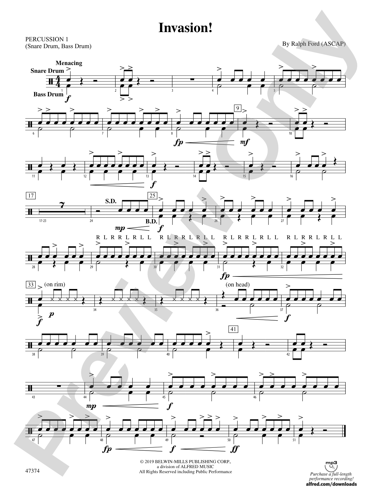 Invasion!: 1st Percussion