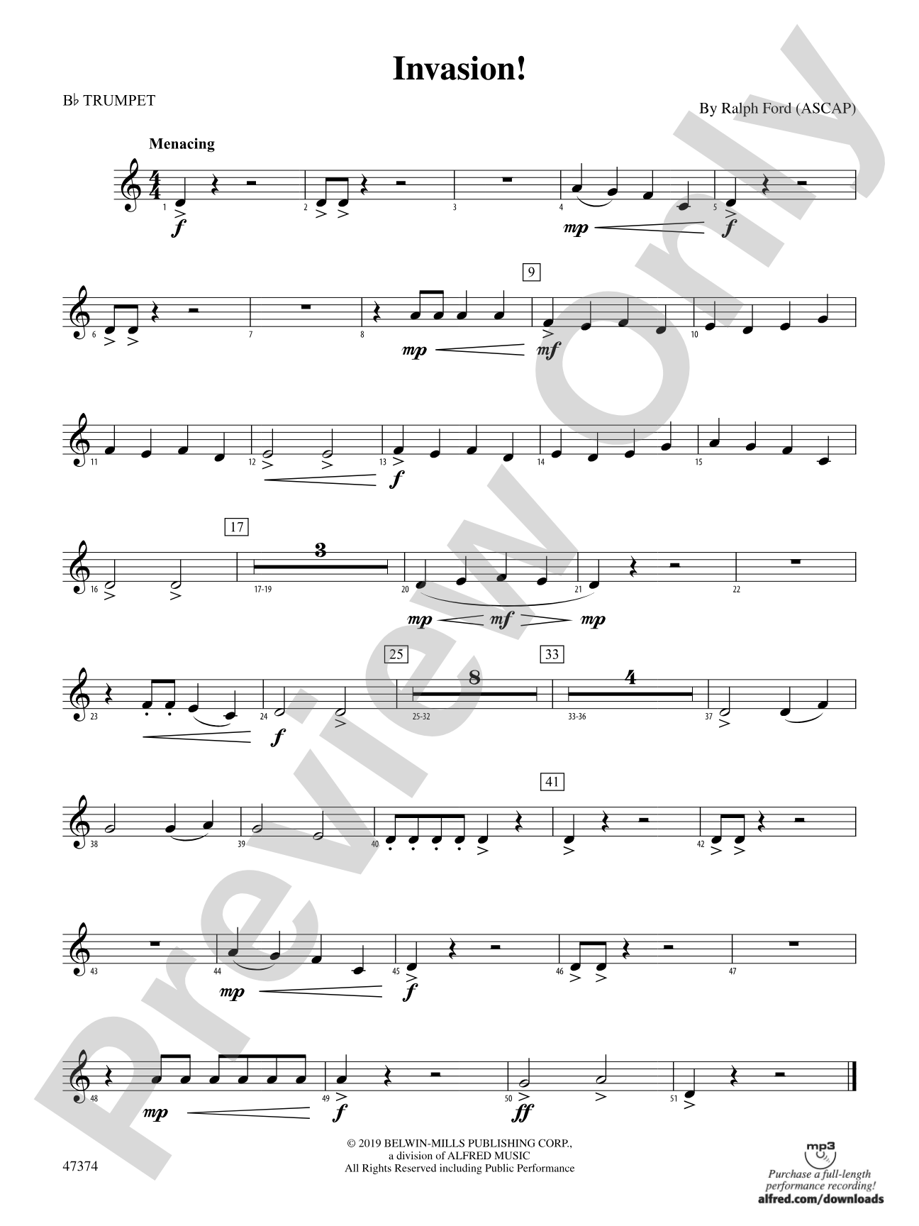 Invasion!: 1st B-flat Trumpet