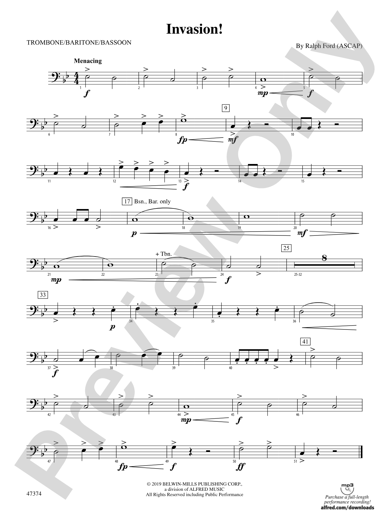 Invasion!: 1st Trombone