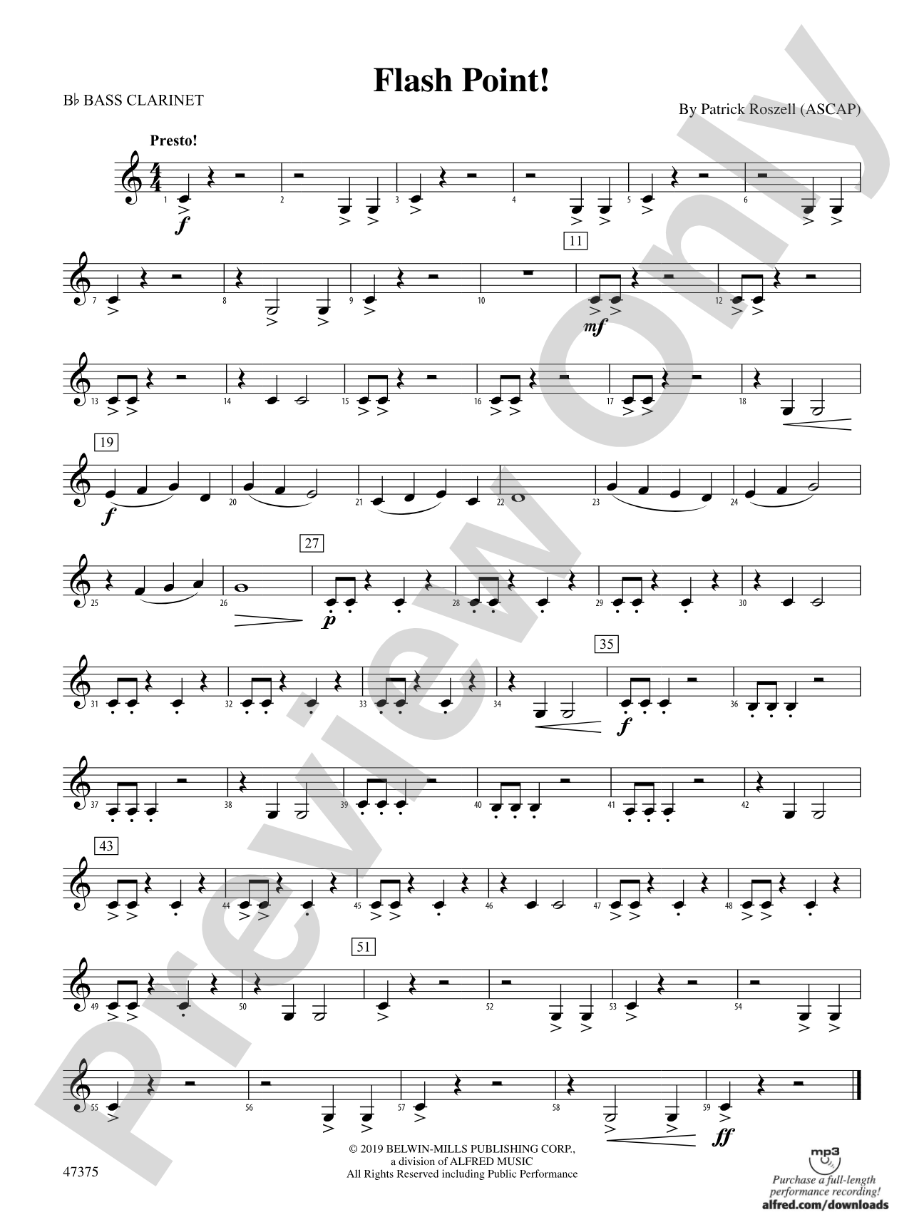 Flash Point!: B-flat Bass Clarinet