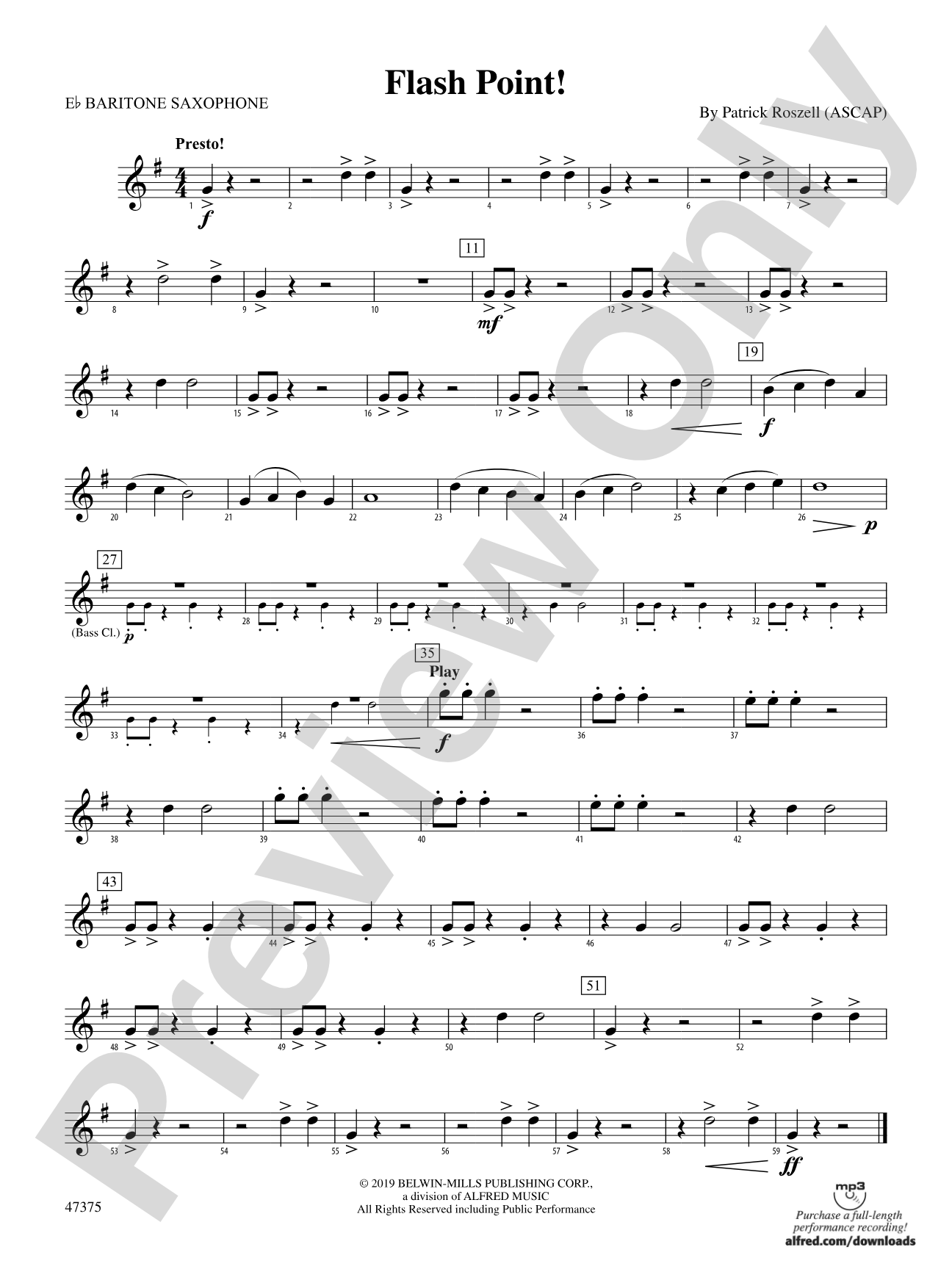 Flash Point!: E-flat Baritone Saxophone