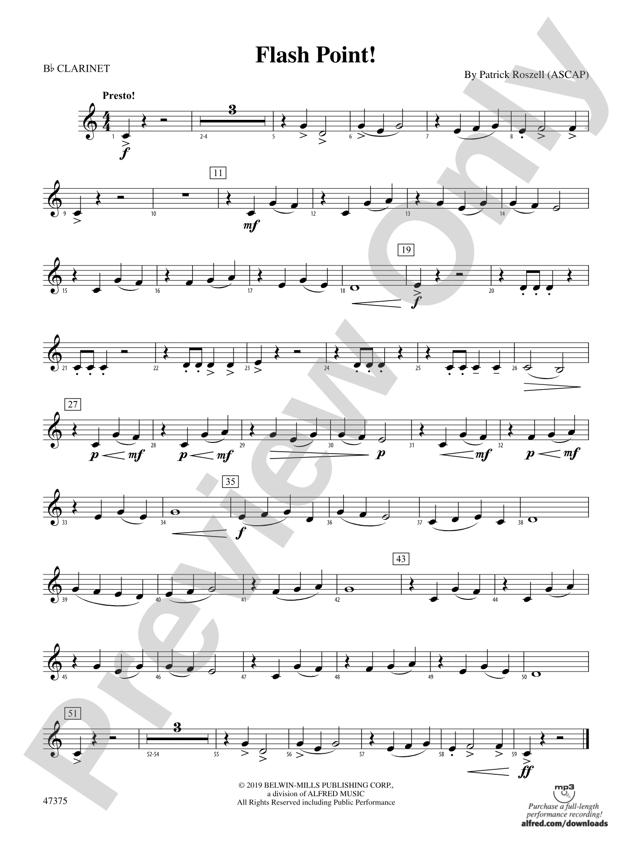 Flash Point!: 1st B-flat Clarinet