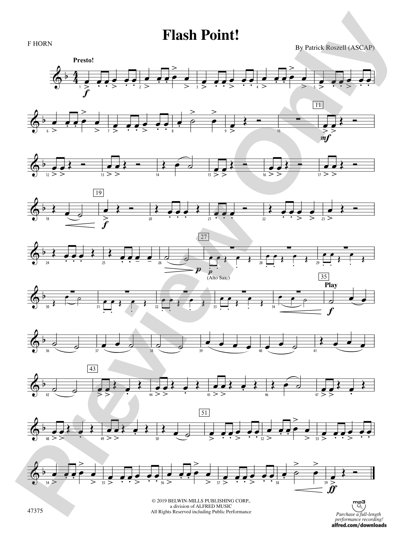 Flash Point!: 1st F Horn