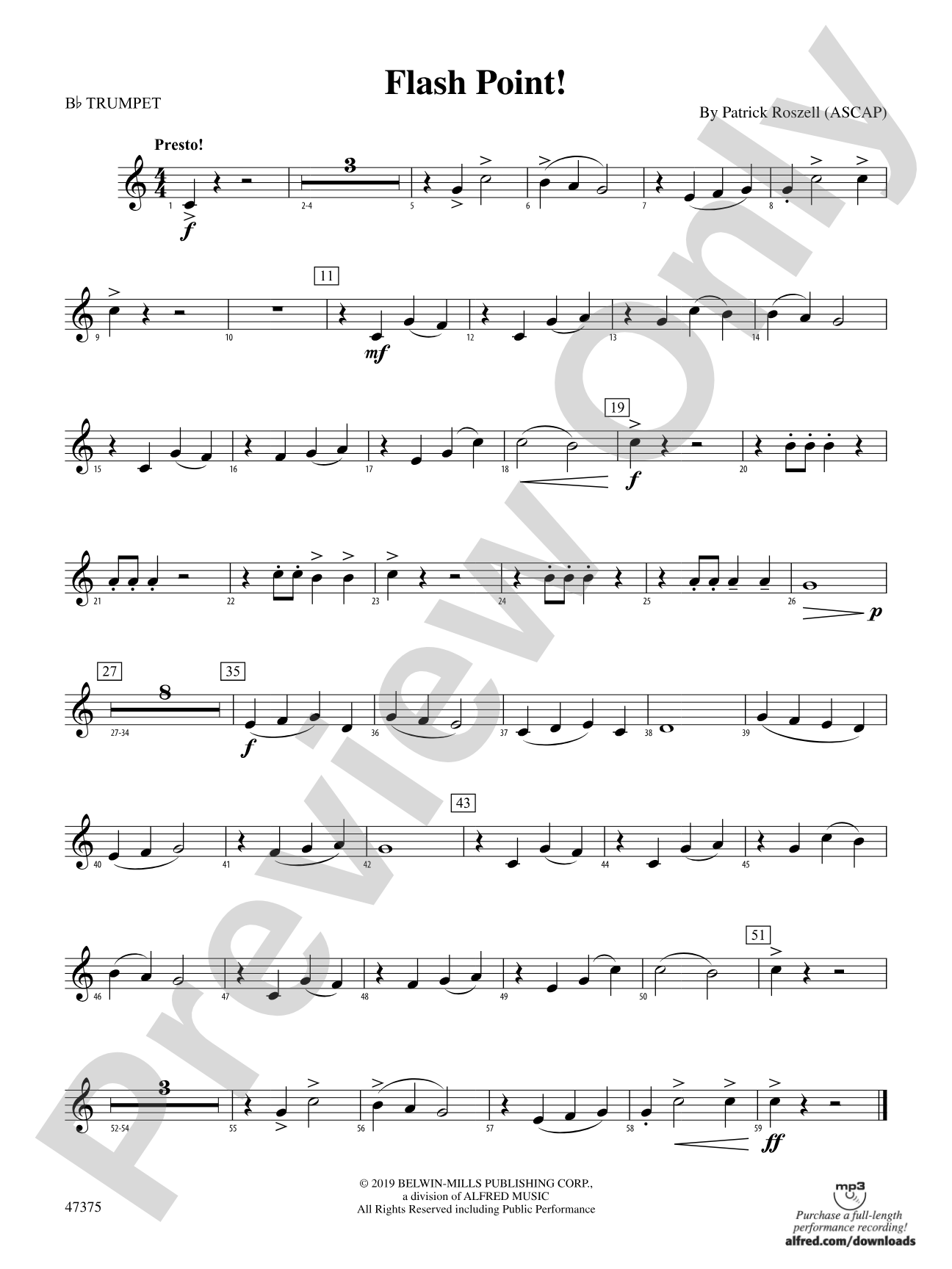 Flash Point!: 1st B-flat Trumpet