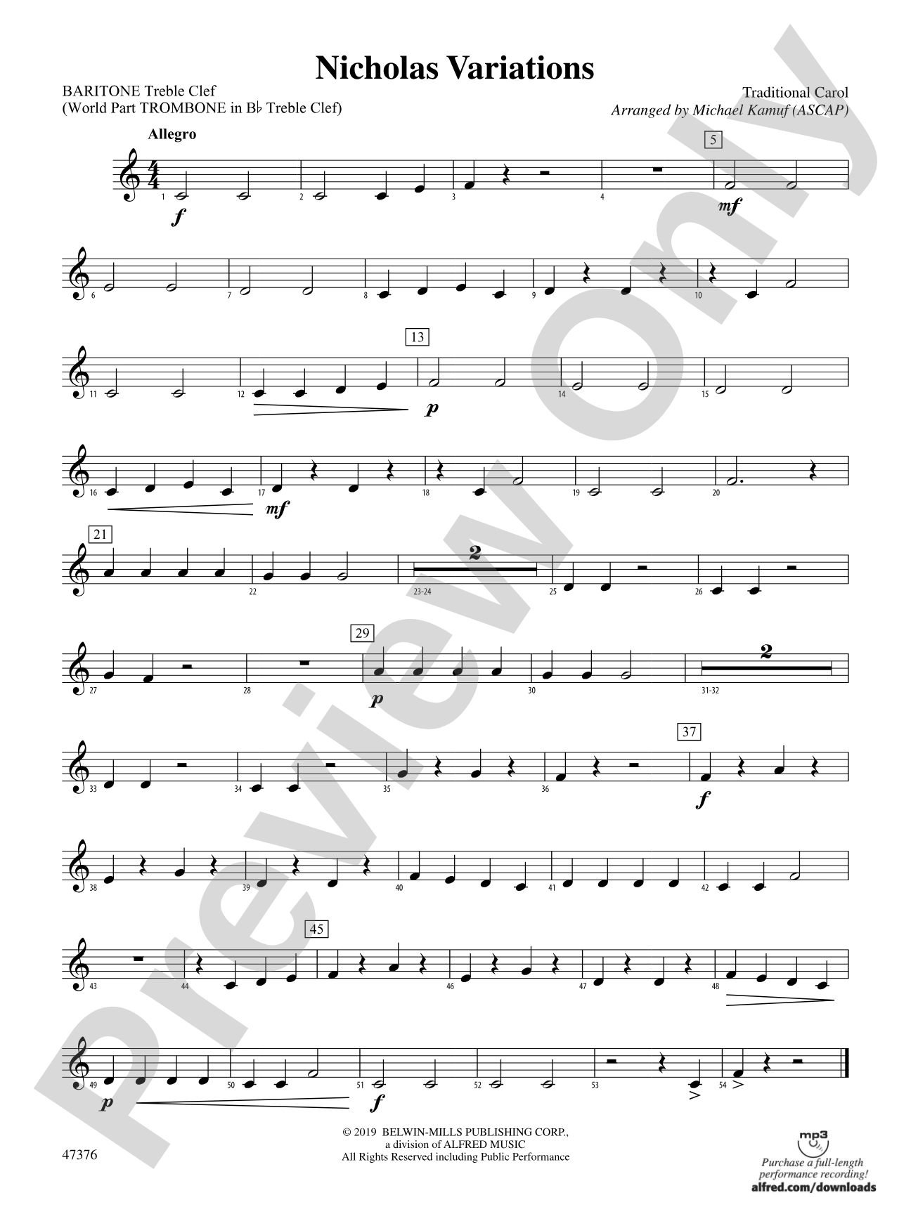 Nicholas Variations: Baritone T.C.