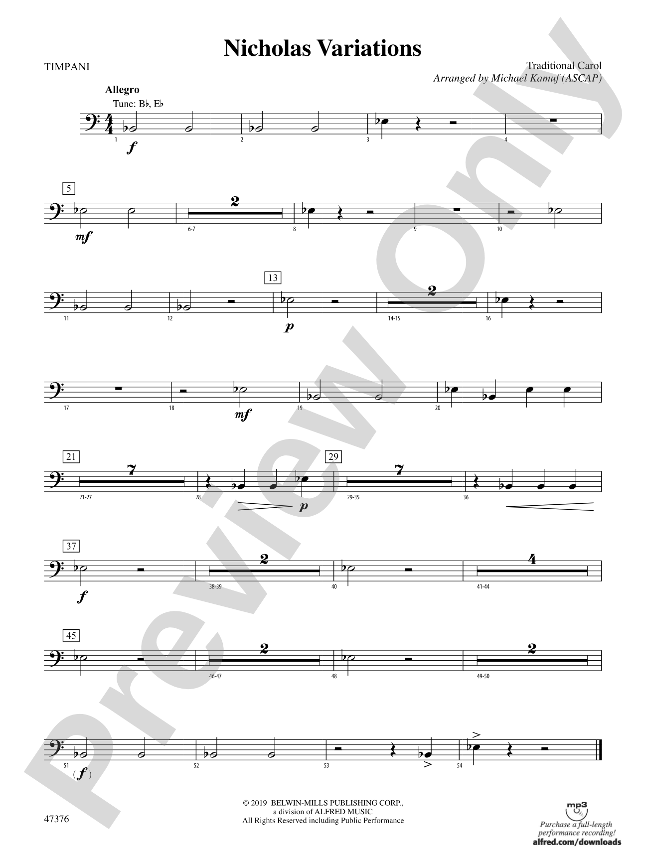 Nicholas Variations: Timpani