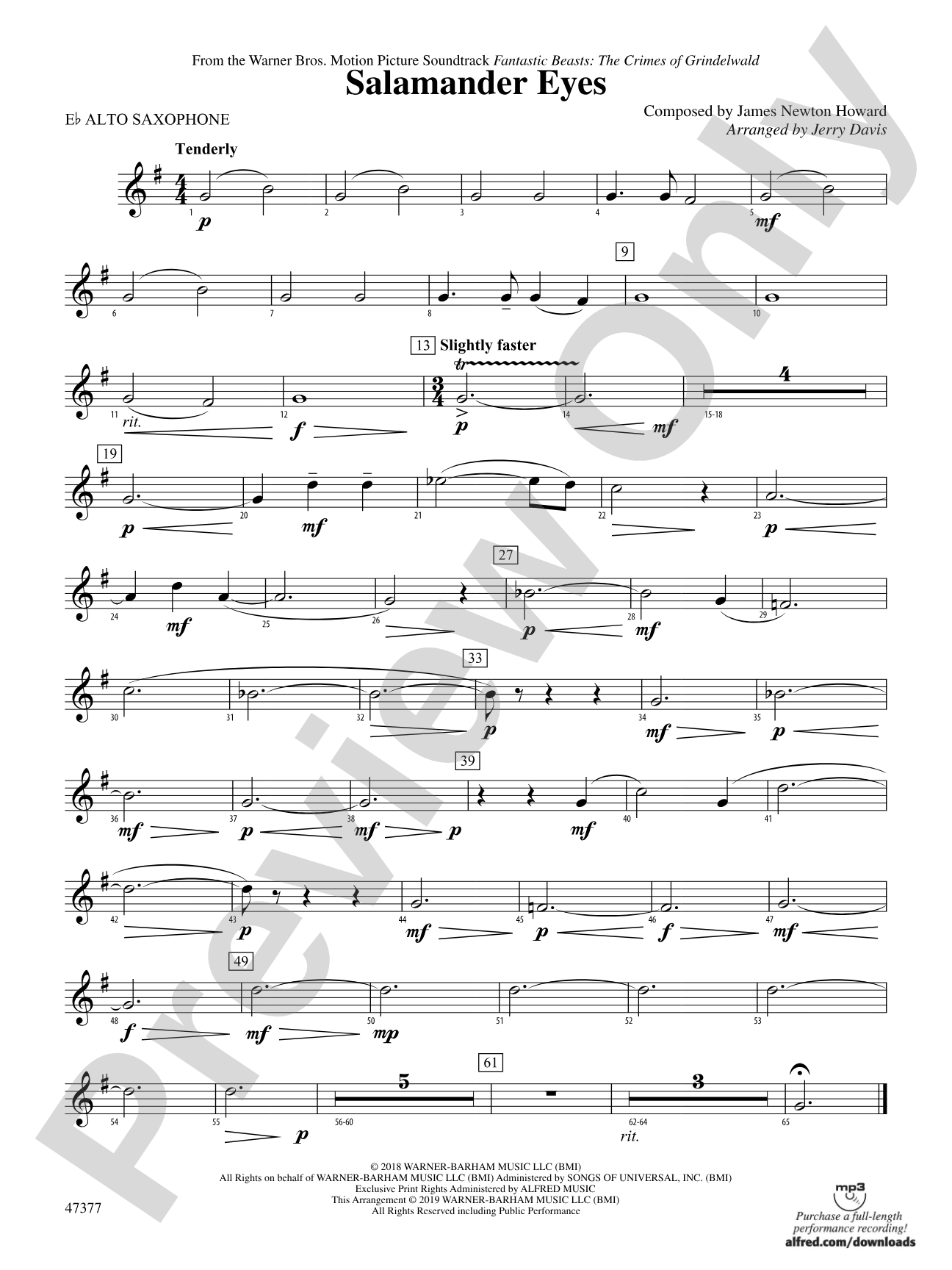 Salamander Eyes: E-flat Alto Saxophone