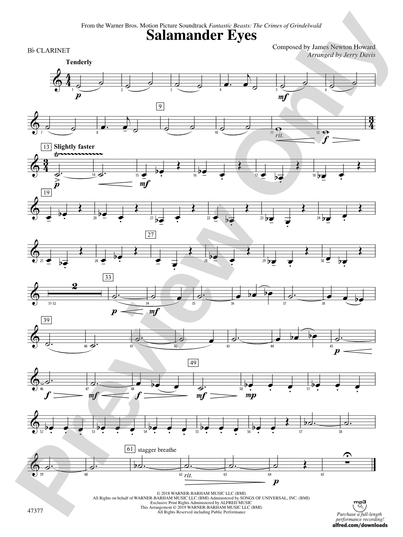 Salamander Eyes: 1st B-flat Clarinet
