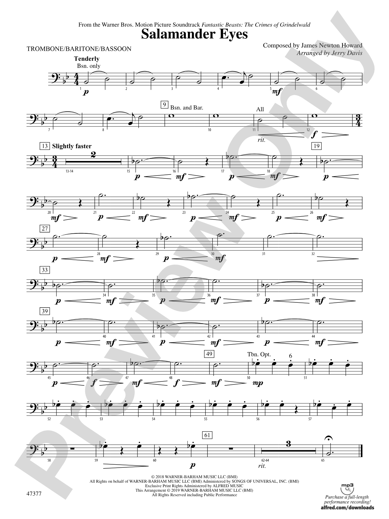 Salamander Eyes: 1st Trombone
