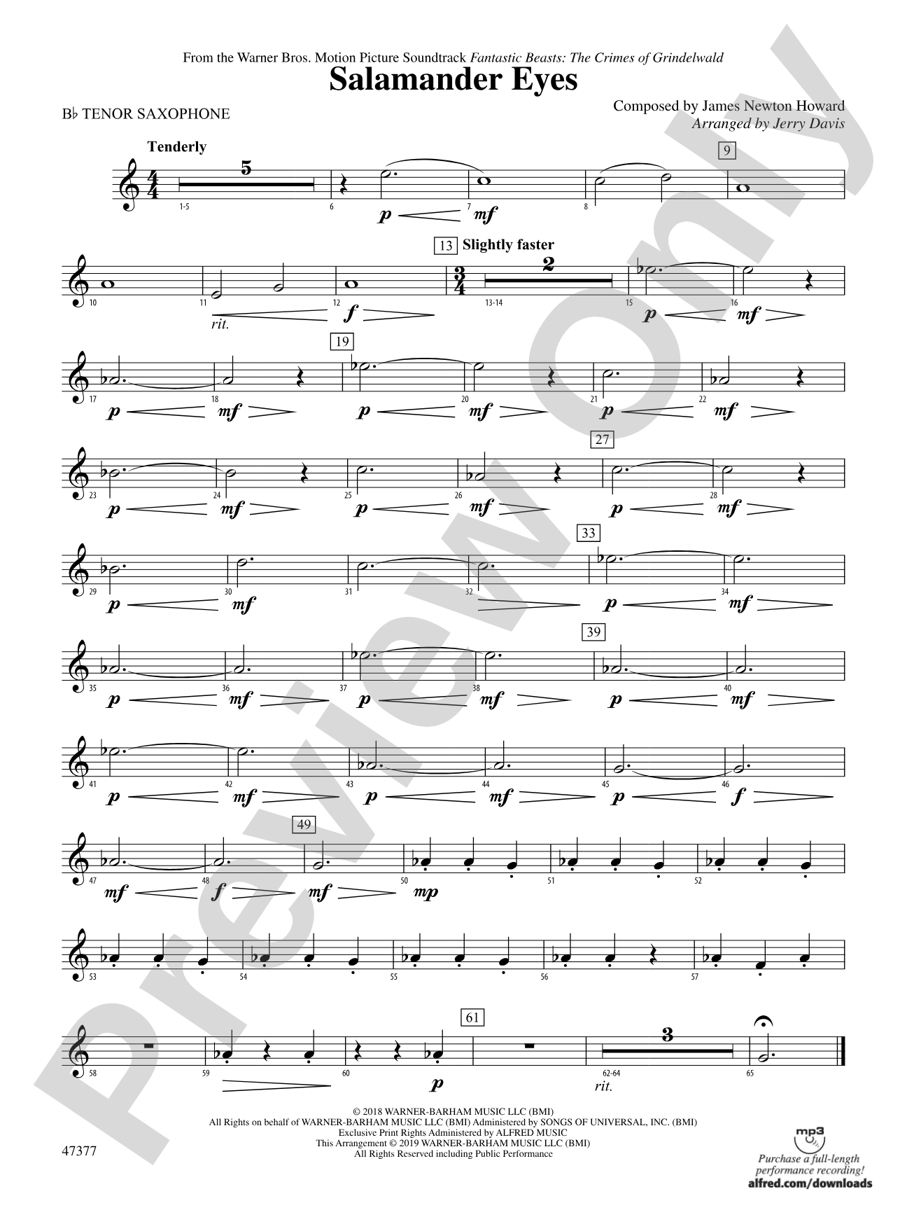 Salamander Eyes: B-flat Tenor Saxophone