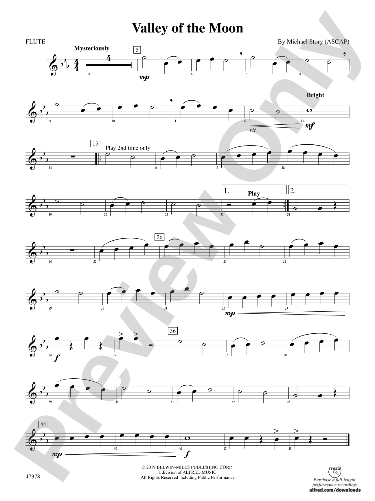 Valley of the Moon: Flute