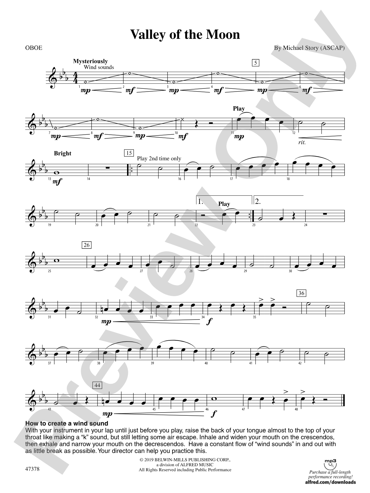 Valley of the Moon: Oboe