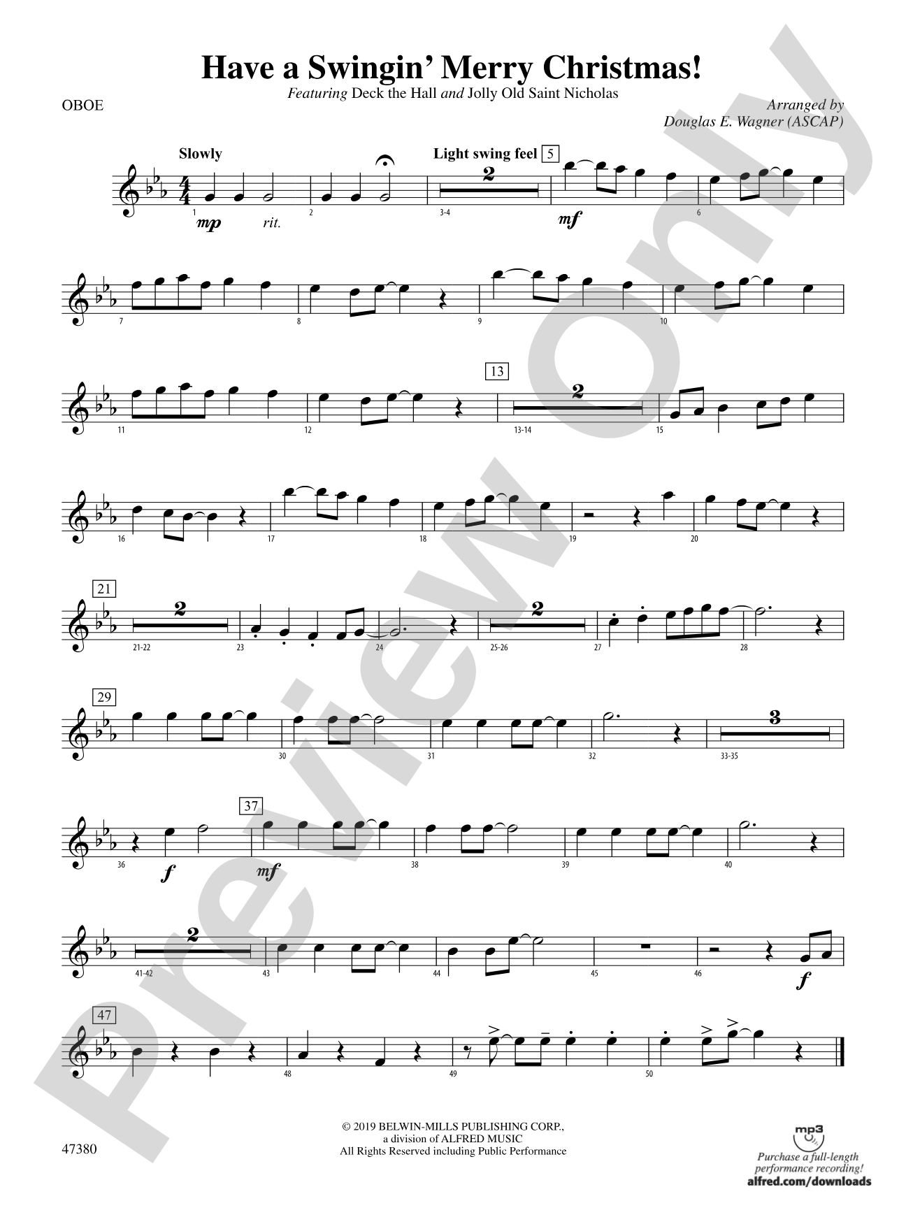 Have a Swingin' Merry Christmas!: Oboe