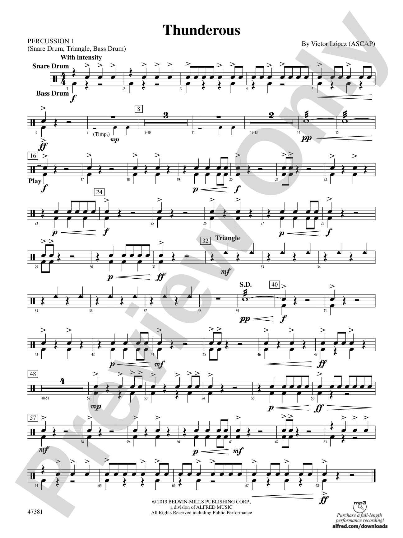 Thunderous: 1st Percussion