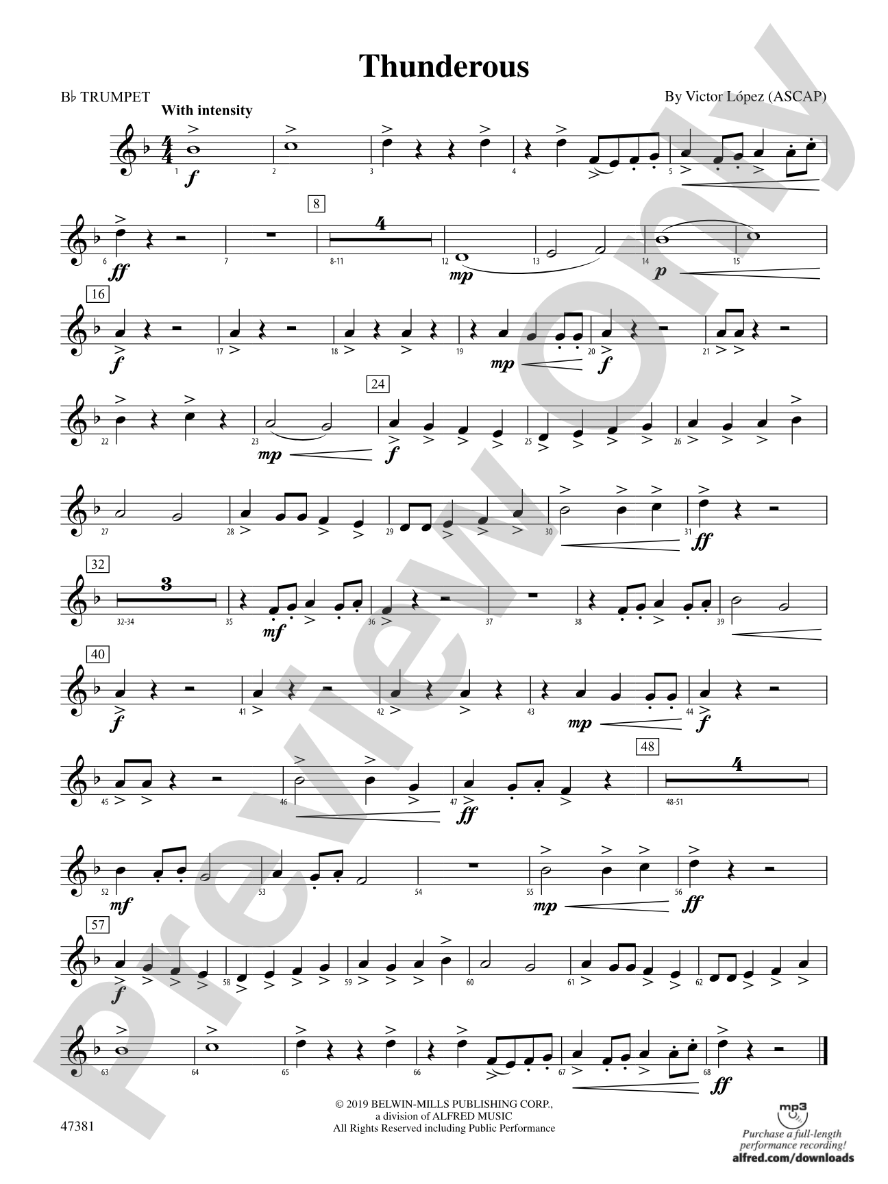 Thunderous: 1st B-flat Trumpet