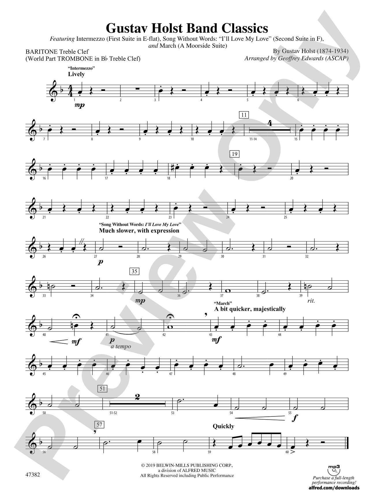 Gustav Holst Band Classics: Baritone T.C.