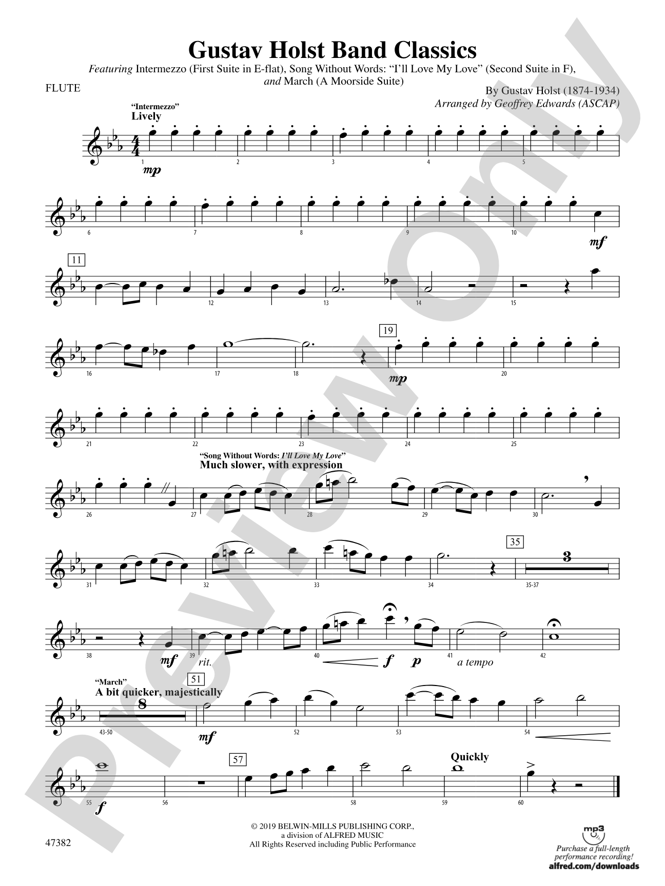 Gustav Holst Band Classics: Flute