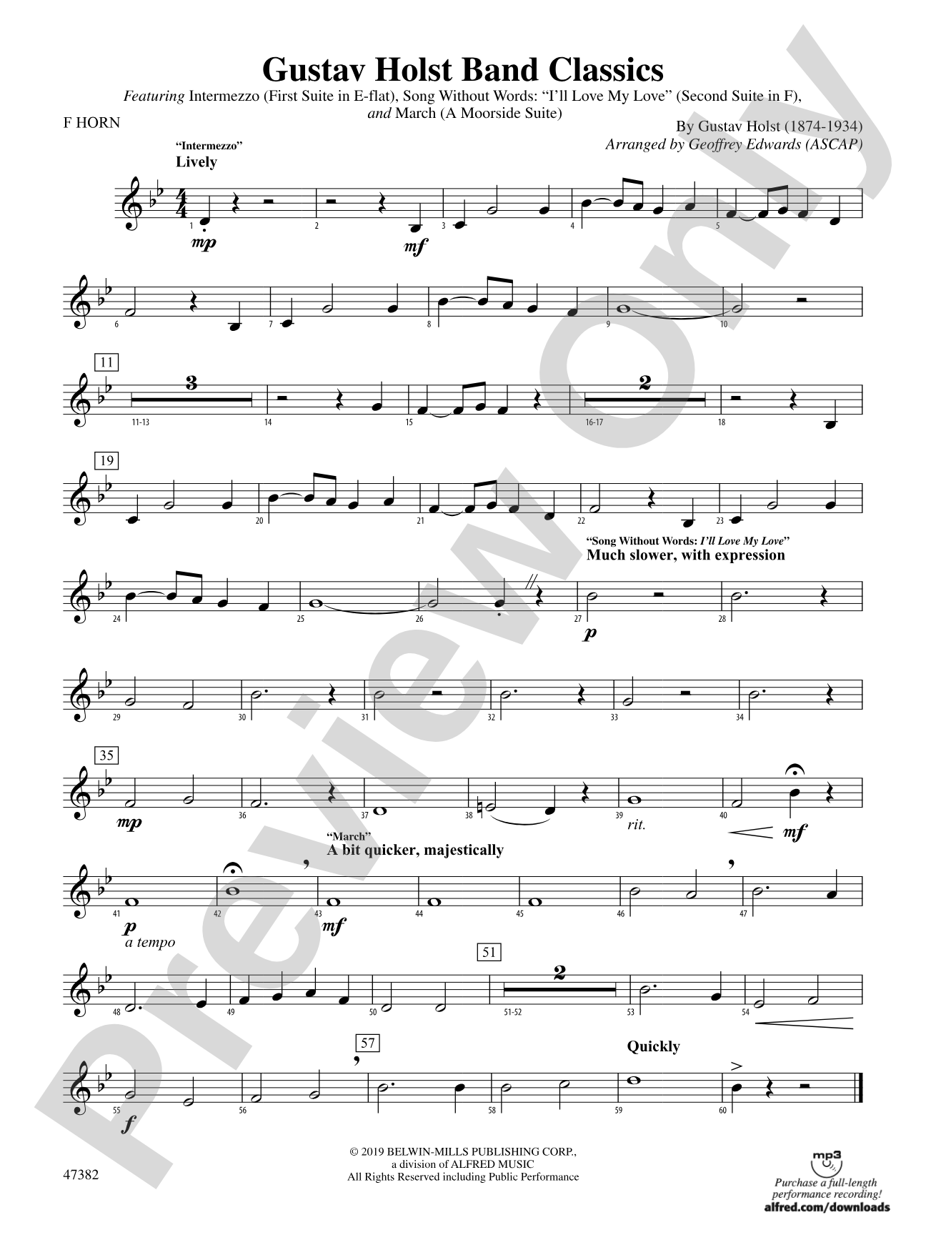Gustav Holst Band Classics: 1st F Horn