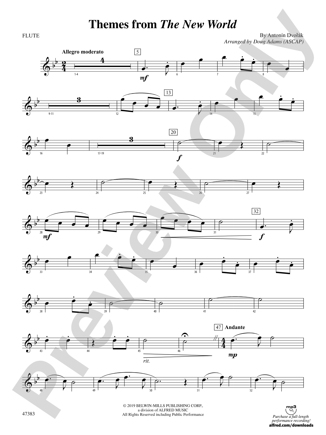 Themes from The New World: Flute