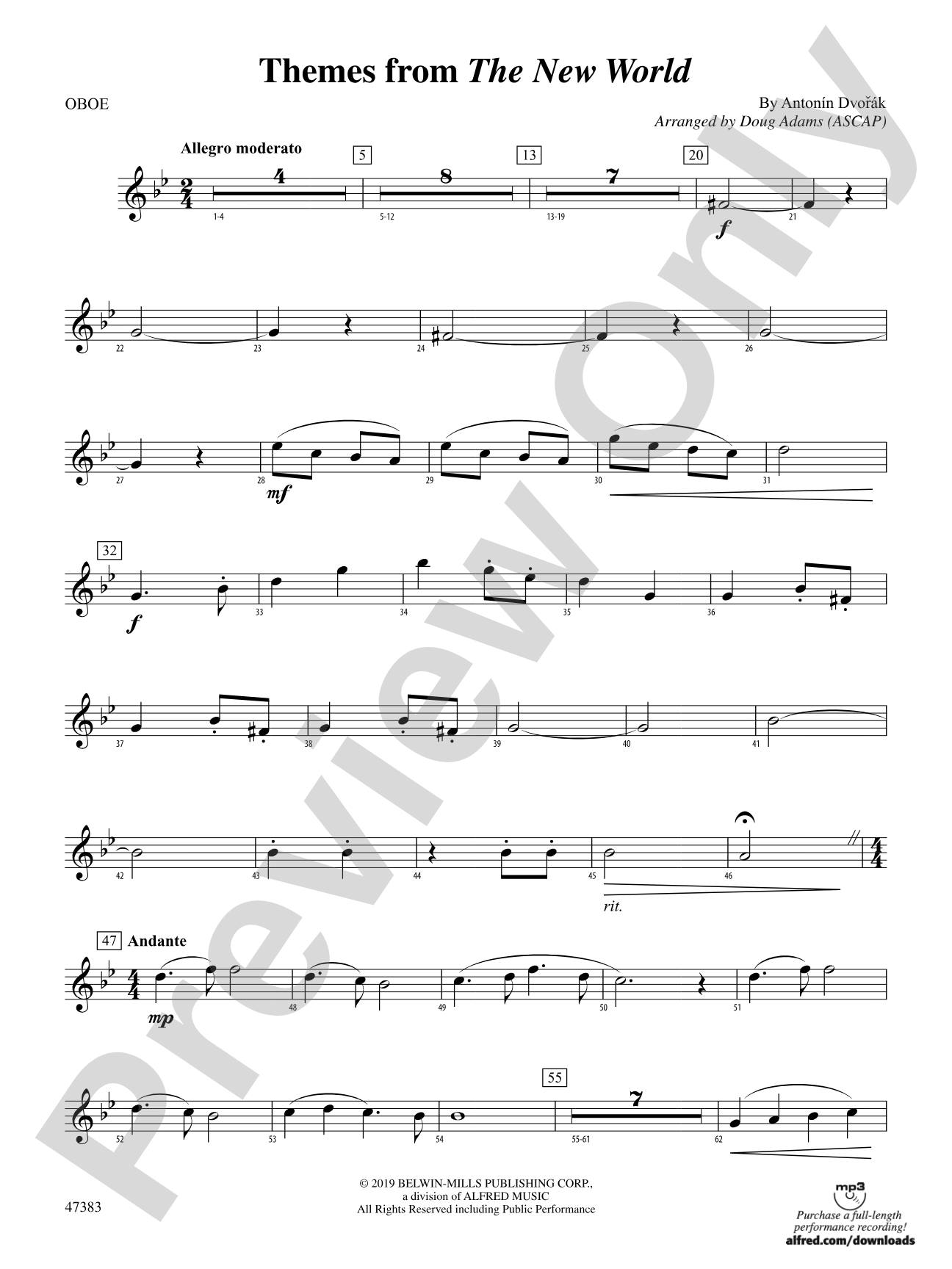 Themes from The New World: Oboe
