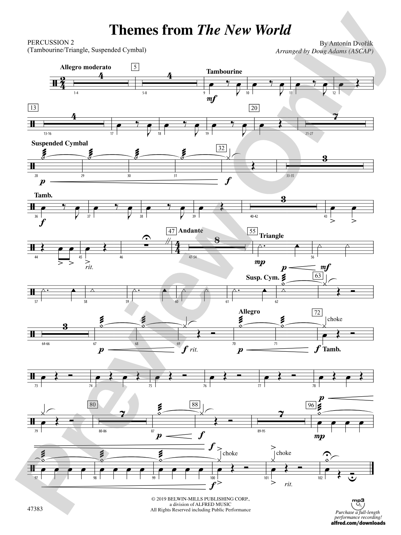 Themes from The New World: 2nd Percussion